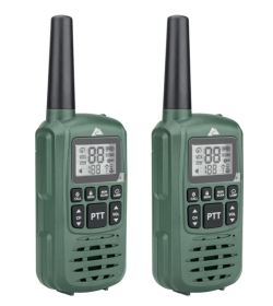 Ozark Trail Two Way Walkie Talkie, IPX4, 22 Channel, Green, 2 Pack