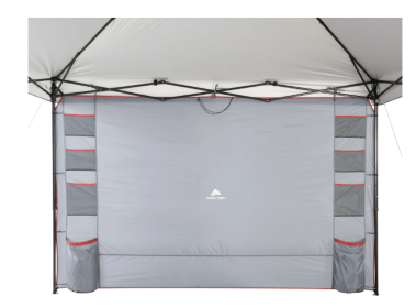 Ozark Trail Shade Wall, 10' x 6' with Organizer Pockets for Instant Outdoor Canopy - (10' x 10' Straight-Leg Canopy)