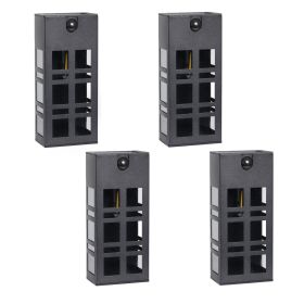 Solar LED Motion Sensor Deck Light, Black Finish, 10-50 Lumens (4-Count)