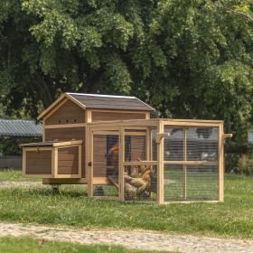 Chicken Coop with Wheels and handrails,Weatherproof Outdoor Chicken Coop with Nesting Box, Outdoor Hen House with Removable Bottom for Easy Cleaning