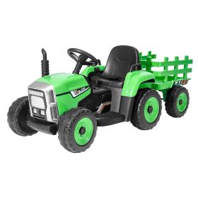 VEVOR Kids Ride on Tractor 12V Electric Toy Tractor with Trailer Remote Control