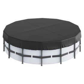 VEVOR 18 Ft Round Pool Cover, Solar Covers for Above Ground Pools, Safety Pool Cover with Drawstring Design, 420D Oxford Fabric Summer Pool Cover, Wat
