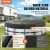 VEVOR 18 Ft Round Pool Cover, Solar Covers for Above Ground Pools, Safety Pool Cover with Drawstring Design, 420D Oxford Fabric Summer Pool Cover, Wat