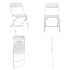 10 Pack White Plastic Folding Chair, Indoor Outdoor Portable Stackable Commercial Seat with Steel Frame 260lb. Capacity for Events Office Wedding Part