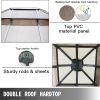 Hardtop Roof Gazebo 10' x 10' with Netting - Metal Aluminum Double Tier Roof-Gazebos for Patios, Backyard, Sunshade Gazebo