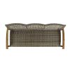 HAMPTON WOOD + WICKER 3 SEATER