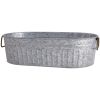 (2 pack) BH28-056-099-21 Oval Galvanized Tub, 20.27" L x 11.22" W x 5.7" H