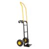 Hand Truck Dual Purpose 2 Wheel Dolly Cart and 4 Wheel Push Cart with Swivel Wheels 330 Lbs Capacity Heavy Duty Platform Cart for Moving/Warehouse/Gar