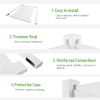 Privacy Fence Panels Kit Air Conditioner Trash Can Enclosure Vinyl white color