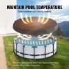 VEVOR 18 Ft Round Pool Cover, Solar Covers for Above Ground Pools, Safety Pool Cover with Drawstring Design, 420D Oxford Fabric Summer Pool Cover, Wat