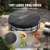 VEVOR 18 Ft Round Pool Cover, Solar Covers for Above Ground Pools, Safety Pool Cover with Drawstring Design, 420D Oxford Fabric Summer Pool Cover, Wat