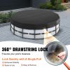 VEVOR 15 Ft Round Pool Cover, Solar Covers for Above Ground Pools, Safety Pool Cover with Drawstring Design, 420D Oxford Fabric Summer Pool Cover, Wat