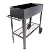 Aveyas Mobile Metal Raised Garden Bed Cart with Legs, Elevated Tall Planter Box with Wheels for Outdoor Indoors House Patio Backyard Vegetables Tomato
