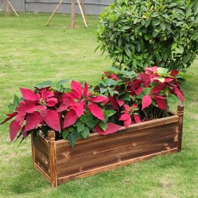 Raised Garden Bed Flower or Vegetable Planter Window Mounted Plant Box for Garden, Yard Wood Box for Planting (Color: M)