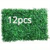 Artificial Boxwood Panel 12pcs Boxwood Hedge Wall Panels Artificial Grass Backdrop Wall 24X16 4cm Green Grass Wall, Fake Hedge for Decor Privacy Fence