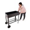 Aveyas Mobile Metal Raised Garden Bed Cart with Legs, Elevated Tall Planter Box with Wheels for Outdoor Indoors House Patio Backyard Vegetables Tomato