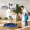 36 Inch Mini Trampoline with Colorful LED Lights and Bluetooth Speaker