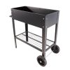 Aveyas Mobile Metal Raised Garden Bed Cart with Legs, Elevated Tall Planter Box with Wheels for Outdoor Indoors House Patio Backyard Vegetables Tomato