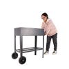 Aveyas Mobile Metal Raised Garden Bed Cart with Legs, Elevated Tall Planter Box with Wheels for Outdoor Indoors House Patio Backyard Vegetables Tomato